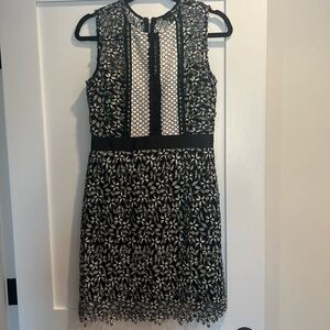 Aqua floral lace dress